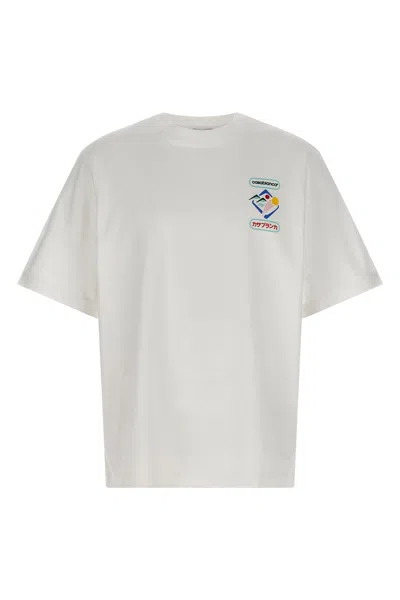 Casablanca Montagne Ondulee Crewneck T-shirt In White