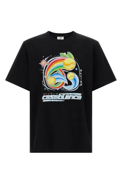 Casablanca Casa Way Mountain Printed T-shirt In Black