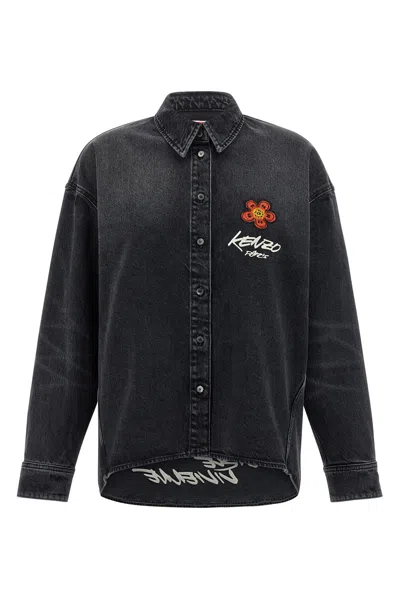 Kenzo X Futura 2000 Embroidery In Black