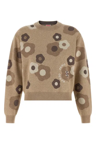 Kenzo Hana Dots Sweaters And Cardigans Beige In Brown