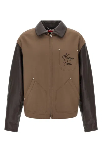 Kenzo Giubbino Blouson Taupe In Brown