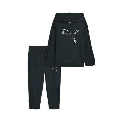 Puma Matching Sets Toddlers' Cotton Fleece Sweatshirt And Joggers In Black