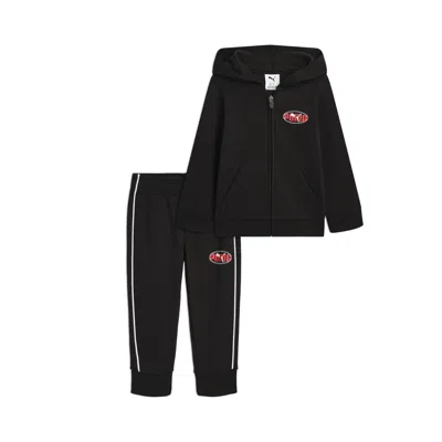 Puma Matching Sets Toddlers' Zip-up Fleece Sweatshirt And Joggers In Black