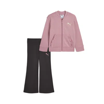 Puma Matching Sets Toddlers' Fleece Jacket And Flare Leggings In Multi
