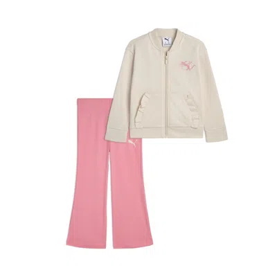 Puma Matching Sets Toddlers' Fleece Jacket And Flare Leggings In Multi