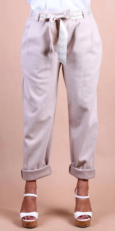Gigi Moda Gemma Jogger Pants In Beige In Pink