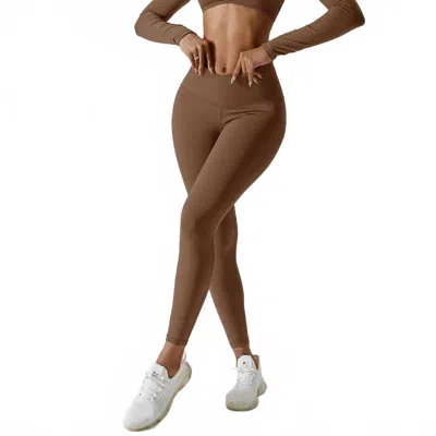 Rockstar Peach Sophie High Rise Leggings In Brown In Brown