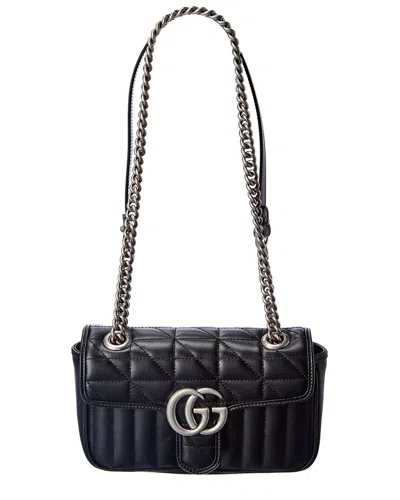 Gucci Gg Marmont Mini Matelasse Leather Shoulder Bag In Black