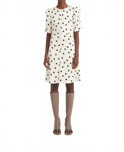 Gestuz Dottia Mini Dress In Afterglow With Black Dot In Neutral