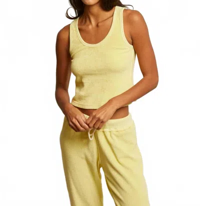 Perfectwhitetee Cruise Loop Terry Tank In Banana In Yellow