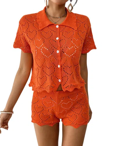 Nino Balcutti 2pc Shirt & Short Set In Orange