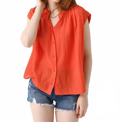 Vanessa Bruno Clio Sleeveless Blouse In Orange Fluo In Red