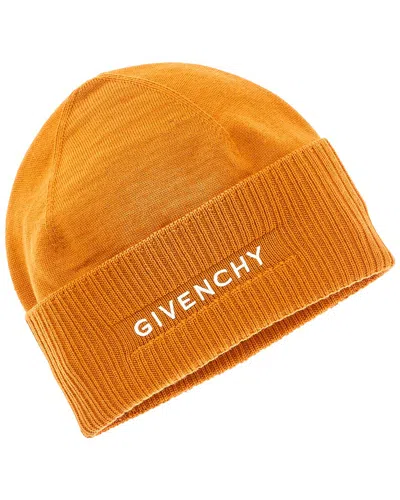 Givenchy 4g Wool Beanie In Orange