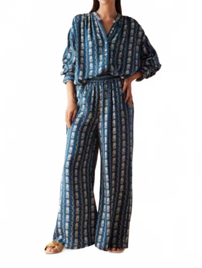 Omika Paige Wide Leg Pant In Nico Indigo In Multi
