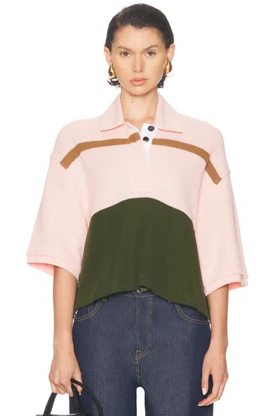 Bottega Veneta Polo Shirt In Pink