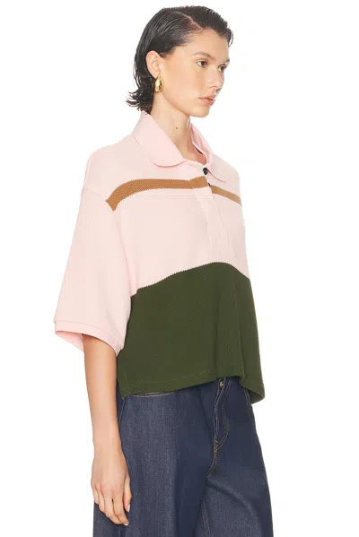 Bottega Veneta Polo Shirt In Pink