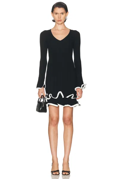 Simkhai Avalon Ruffled Mini Dress In Black