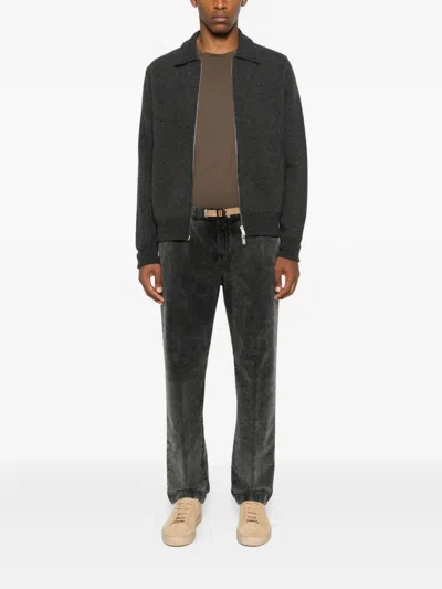 Lardini Double Knit Bomber In Black