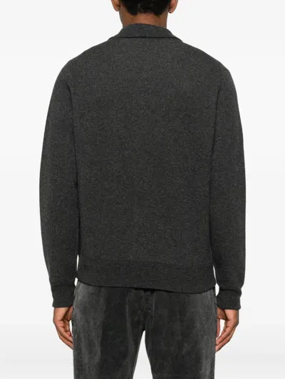 Lardini Double Knit Bomber In Black