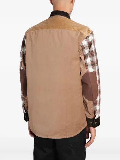 Junya Watanabe Check Overshirt Jacket Jackets And Coats Brown In Brown