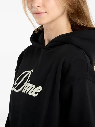 Dime Cursive Logo Hoodie In Black