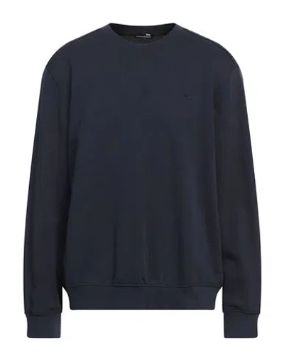 Harmont & Blaine Man Sweatshirt Midnight Blue Size L Cotton In Blue