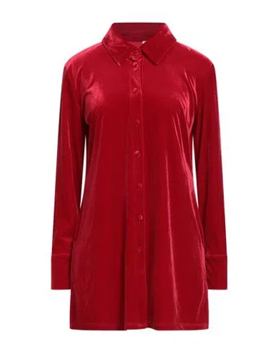 Tensione In Woman Shirt Red Size M Polyester, Elastane In Red