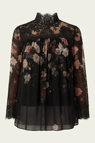 Zimmermann Blusa Hypnotic In Crepe Stampato  Donna In Black