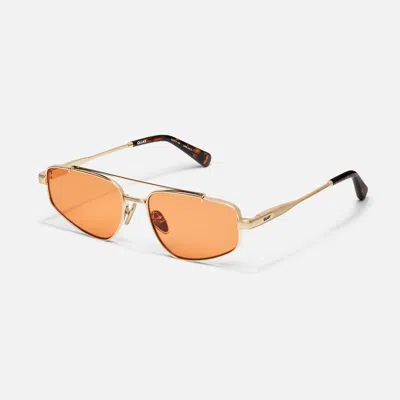 Quay Pit Stop 56mm Aviator Sunglasses In Gold