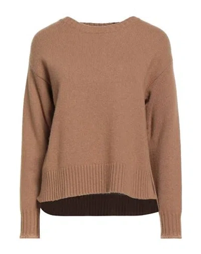 Maliparmi Malìparmi Woman Sweater Camel Size L Wool, Viscose, Polyamide, Mohair Wool, Acrylic In Brown