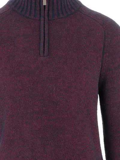 K-way Wool Blend Sweater With Zipper At The Neck In Red
