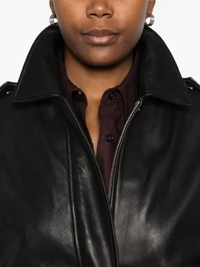 Arma Flap-pocket Leather Jacket In Black