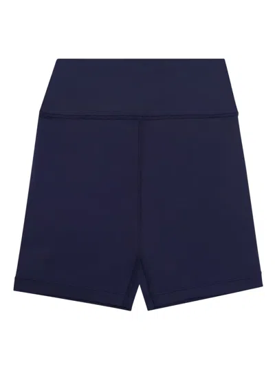 Sporty And Rich Logo-print Cycling Shorts In Blue