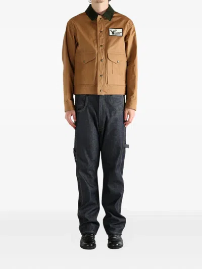 Junya Watanabe Filson Deck Patchwork Panelled Jacket In Brown