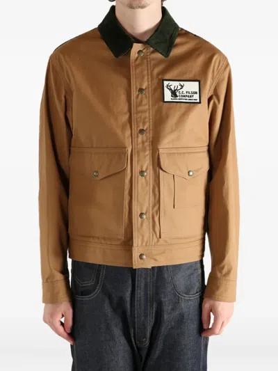 Junya Watanabe Filson Deck Patchwork Panelled Jacket In Brown