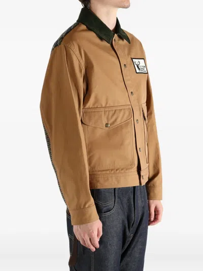 Junya Watanabe Filson Deck Patchwork Panelled Jacket In Brown