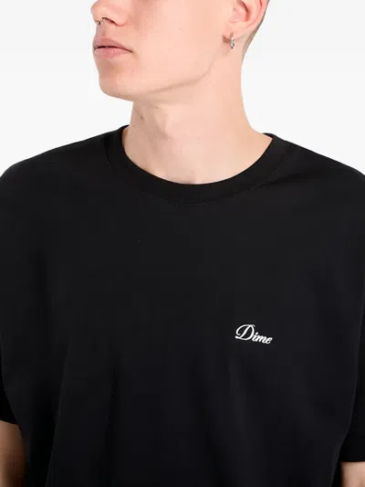 Dime Cursive Logo T-shirt In Black
