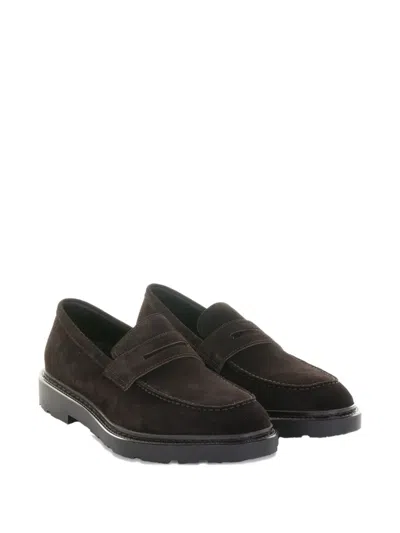 Fratelli Rossetti Cocoa Suede Moccasin In Gray