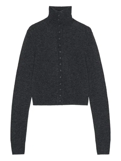 Remain Birger Christensen High-neck Button Cardigan In Gray