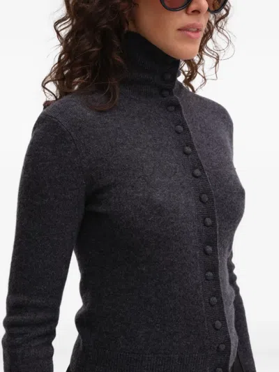 Remain Birger Christensen High-neck Button Cardigan In Gray