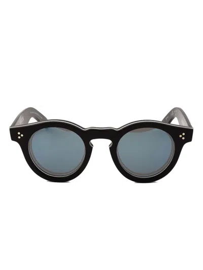 Kador Mondo Round-frame Sunglasses In Black