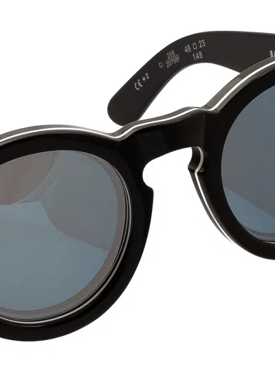 Kador Mondo Round-frame Sunglasses In Black