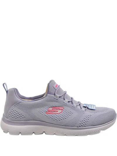 Skechers Summits-perfect Views Vegan Lace-up Sneakers In Gray