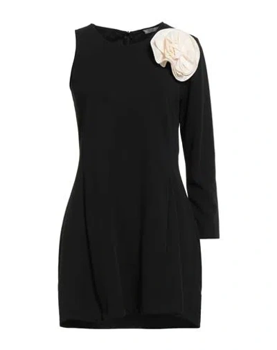 Motel Woman Mini Dress Black Size S Polyester, Elastic Fibres In Black