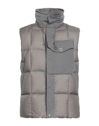 Ten C Man Vest Grey Size 42 Polyamide, Polyester In Gray