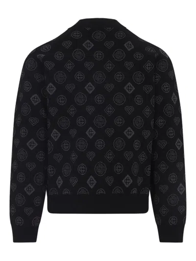 Casablanca Bomber Jacket With Ribbed Details In Black