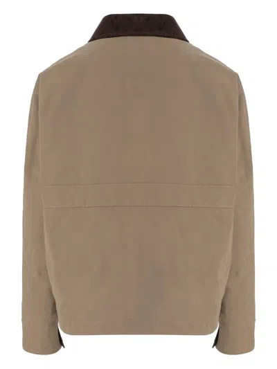 Aspesi Button-fastening Patch-pocket Jacket In Brown