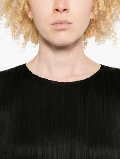 Issey Miyake Wave Pleated-fringe Midi Dress In Black