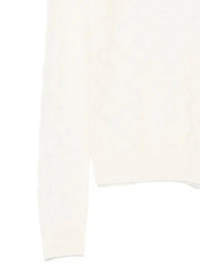 Dondup Open-weave Sweater In White