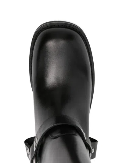 P.a.r.o.s.h Buckle-strap Studded Boots In Black